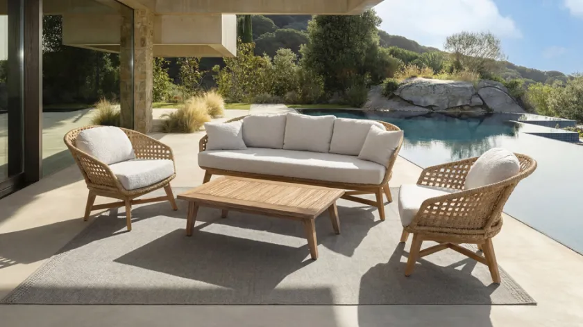 Pablo Oturma Grubu Teak Rattan